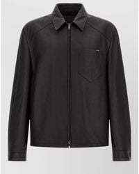 Prada - Leather Regular-Fit Jacket - Lyst
