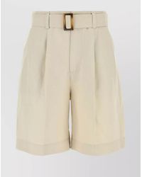 Woolrich - Sand Viscose Blend Shorts - Lyst