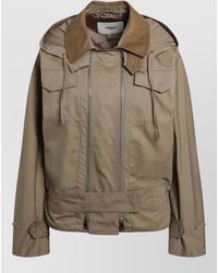 Fendi - Hooded Jacket Long Sleeves Buttoned Collar - Lyst