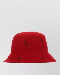 SUPERDUPER - Freya Felt Bucket Hat Embroidered Brim - Lyst