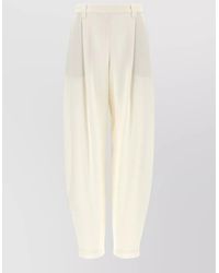 Brunello Cucinelli - Twill Trousers Pleated Front Belt Loops - Lyst