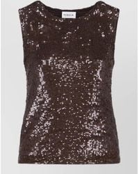 P.A.R.O.S.H. - Top With Sequins - Lyst