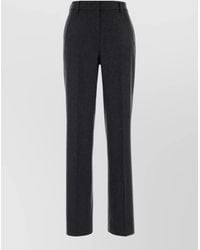 PT Torino - Ambra Wool Blend Tailored High Waist Trousers - Lyst