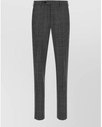 ZEGNA - Checked Wool Straight-Leg Tailored Trousers - Lyst