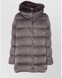 Herno - A-Shape Down Jacket Fur Hood - Lyst