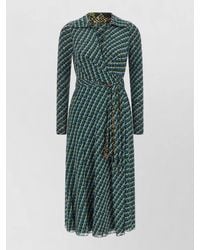 Diane von Furstenberg - Printed Mesh Reversible Midi Dress - Lyst