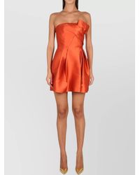 Alberta Ferretti - Silk Off-Shoulder Mini Dress - Lyst