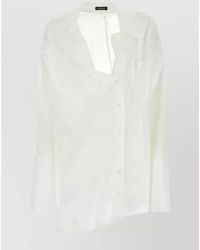 Ann Demeulemeester - Cotton Poplin Asymmetric Shirt - Lyst