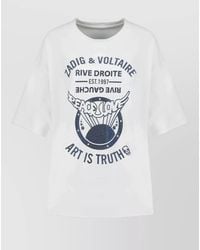 Zadig & Voltaire - Berry Cotton Crew Neck Graphic T-Shirt - Lyst
