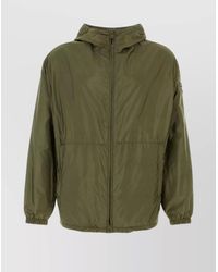 Prada - Nylon Jacket With Hood And Elastic Cuffs - Lyst