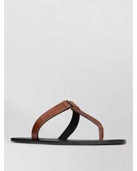 Saint Laurent - Babylone Flat Sole Thong Strap Sandals - Lyst