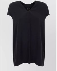 Rick Owens - Top With Floating Cap Sleeves And V-Neckline - Lyst
