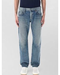 Saint Laurent - Relaxed Denim Trousers Faded Wash Design - Lyst