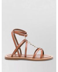 Celine - Lympia Flat Sandals Open Toe Straps - Lyst