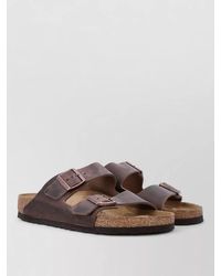 Birkenstock - Arizona Leather Slides Slip On Sole - Lyst