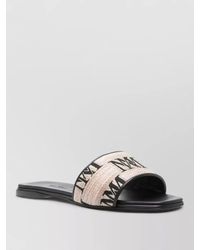 Max Mara - Logo Mules Flat Sole Open Toe Design - Lyst