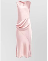 Nina Ricci - Silk Knee-Length Midi Dress - Lyst