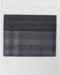 Burberry - Slim Design Keyring Textured Finish Wallet - Lyst