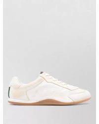 Gucci - Leather Low Top Sneakers Contrast Heel - Lyst
