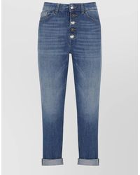 Dondup - Straight Leg Cotton Jeans Rolled Cuffs - Lyst
