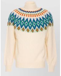 Howlin' - Wool Regular-Fit High-Neck Patterned Sweater - Lyst