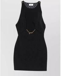 Elisabetta Franchi - Sleeveless Chain-Embellished Midi Dress - Lyst
