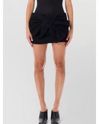 7 For All Mankind - Cashmere-Blend Bow Low-Rise Mini Skirt - Lyst