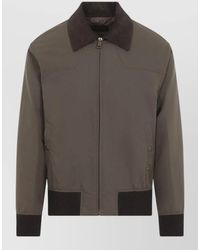 Prada - Quilted Corduroy Collar Padded Jacket - Lyst