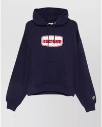 ICECREAM - Cotton Hoodie Logo Front Long Sleeves - Lyst