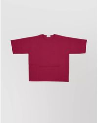 P.A.R.O.S.H. - Roma25 Half Sleeves Round Neckline Cotton T-Shirt - Lyst