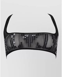 Rick Owens - Racerback Scoop Neck Sequin Sheer Top - Lyst