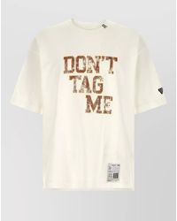 Maison Mihara Yasuhiro - Cotton Printed Crew Neck Short Sleeve T-Shirt - Lyst