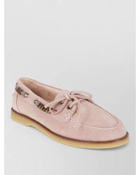 Pinko - Grace 01 Lace Up Suede Loafers Moccasins - Lyst