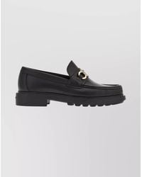 Ferragamo - Gancini Ornament Round Toe Loafers - Lyst