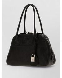 Miu Miu - Vivant Leather Clutch Bag Adjustable Strap - Lyst