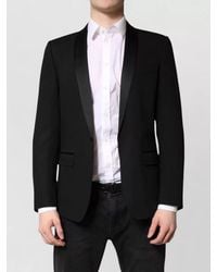 Dolce & Gabbana - Wool Silk Single-Breasted Coat - Lyst