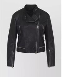 Tom Ford - Lamb Leather Biker Jacket - Lyst