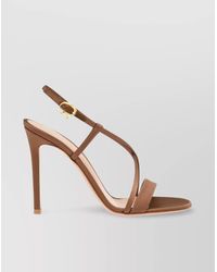 Gianvito Rossi - Satin Ankle-Strap Stiletto Sandals - Lyst
