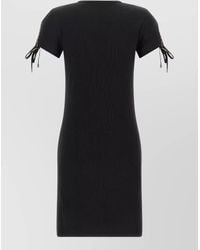 Burberry - Ribbed Knit Short-Sleeve Knee-Length Dress - Lyst