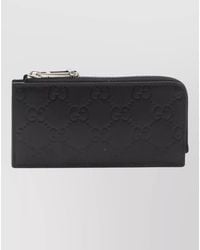 Gucci - Keyring Card Holder Wallet Logo Zip - Lyst