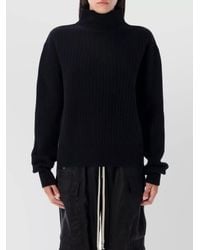 Rick Owens - Virgin Wool Ribbed Turtleneck Jumper - Lyst