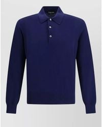Tom Ford - Cotton Long-Sleeve Polo Shirt - Lyst