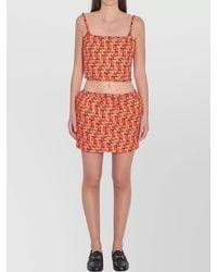 Gucci - Cotton Printed Mini Skirt - Lyst