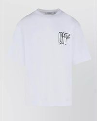 Off-White c/o Virgil Abloh - Motion Arrow Cotton Crew Neck T-Shirt - Lyst
