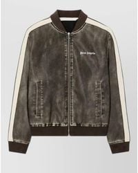 Palm Angels - Logo Track Bomber Jacket Contrast Stripes - Lyst
