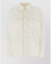 Jil Sander - Cotton Denim Oversized Shirt - Lyst