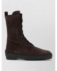 Tod's - Suede Leather Ankle Boots - Lyst