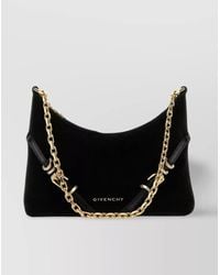 Givenchy - Velvet Party Shoulder Bag With Straps And Metal Chain Handle - Lyst