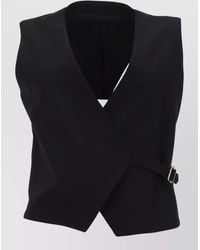PT Torino - Angela Wool Gilet Buckle Detail - Lyst