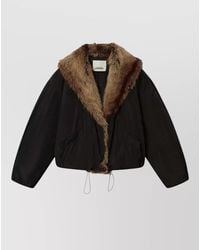Isabel Marant - Faux Fur Trim Oversized Short Parka - Lyst